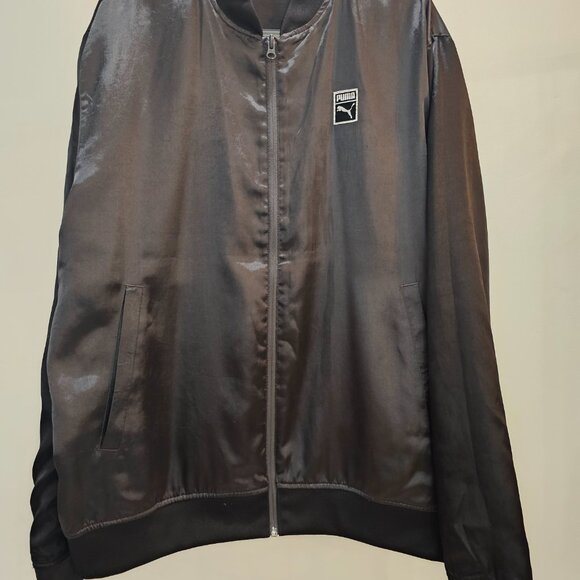 Puma Black Reversible Zip-Up Jacket (Bomber-style) - Picture 2 of 8